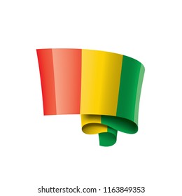 guinea flag, vector illustration on a white background