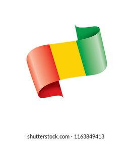 guinea flag, vector illustration on a white background