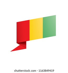 guinea flag, vector illustration on a white background
