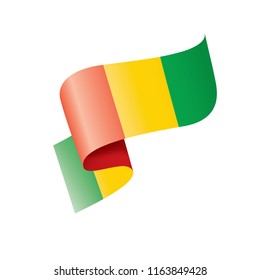 guinea flag, vector illustration on a white background