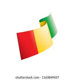guinea flag, vector illustration on a white background