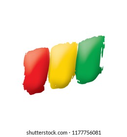guinea flag, vector illustration on a white background.