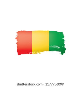 guinea flag, vector illustration on a white background.