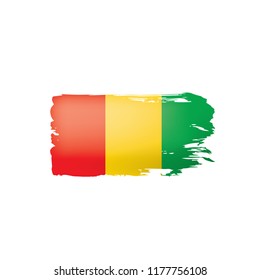 guinea flag, vector illustration on a white background.
