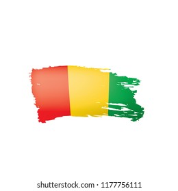 guinea flag, vector illustration on a white background.