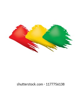 guinea flag, vector illustration on a white background.