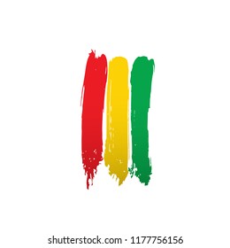 guinea flag, vector illustration on a white background.