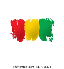 guinea flag, vector illustration on a white background.