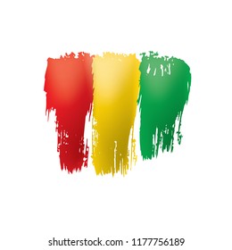 guinea flag, vector illustration on a white background.