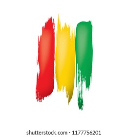 guinea flag, vector illustration on a white background.