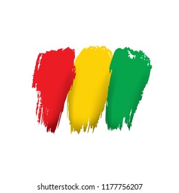 guinea flag, vector illustration on a white background.