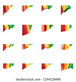 guinea flag, vector illustration on a white background