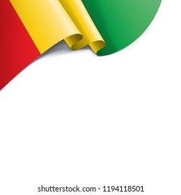 guinea flag, vector illustration on a white background