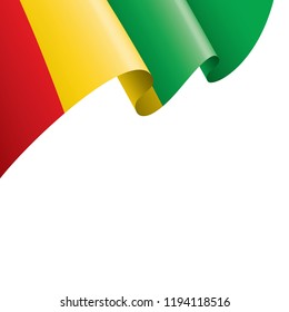 guinea flag, vector illustration on a white background