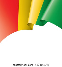guinea flag, vector illustration on a white background
