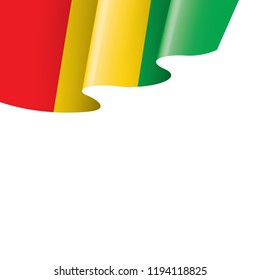 guinea flag, vector illustration on a white background