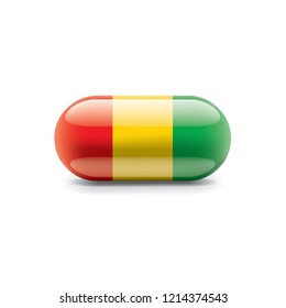 guinea flag, vector illustration on a white background