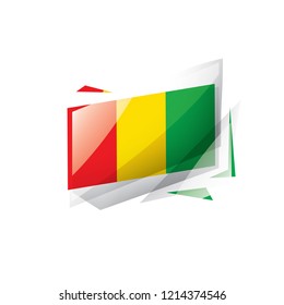guinea flag, vector illustration on a white background