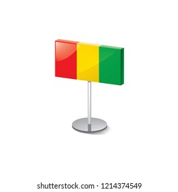 guinea flag, vector illustration on a white background