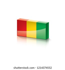 guinea flag, vector illustration on a white background