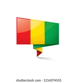 guinea flag, vector illustration on a white background