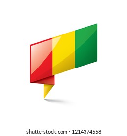 guinea flag, vector illustration on a white background