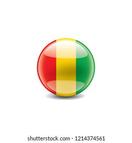 guinea flag, vector illustration on a white background