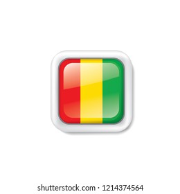 guinea flag, vector illustration on a white background