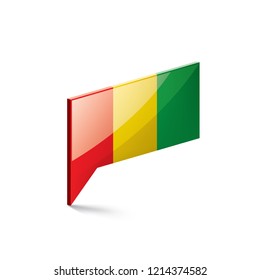 guinea flag, vector illustration on a white background