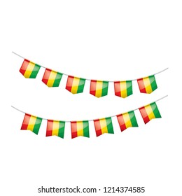 guinea flag, vector illustration on a white background