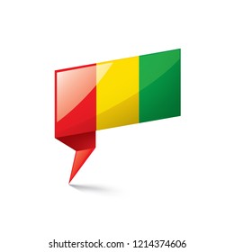 guinea flag, vector illustration on a white background
