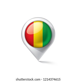 guinea flag, vector illustration on a white background