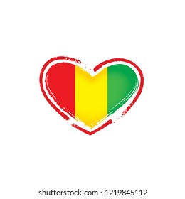 guinea flag, vector illustration on a white background