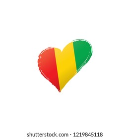 guinea flag, vector illustration on a white background