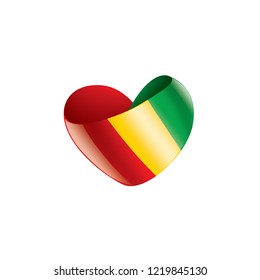 guinea flag, vector illustration on a white background