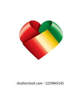 guinea flag, vector illustration on a white background