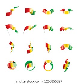guinea flag, vector illustration on a white background