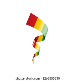 guinea flag, vector illustration on a white background