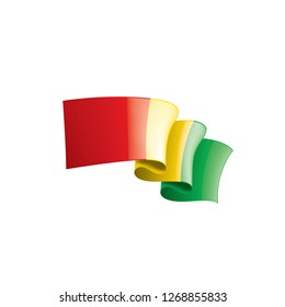 guinea flag, vector illustration on a white background