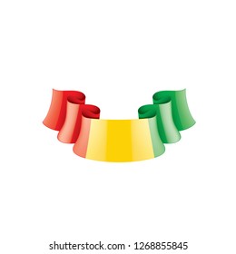 guinea flag, vector illustration on a white background