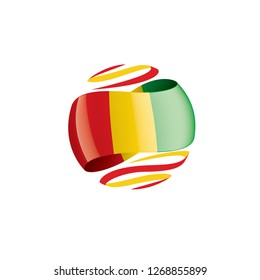 guinea flag, vector illustration on a white background