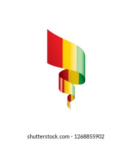 guinea flag, vector illustration on a white background