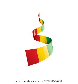 guinea flag, vector illustration on a white background