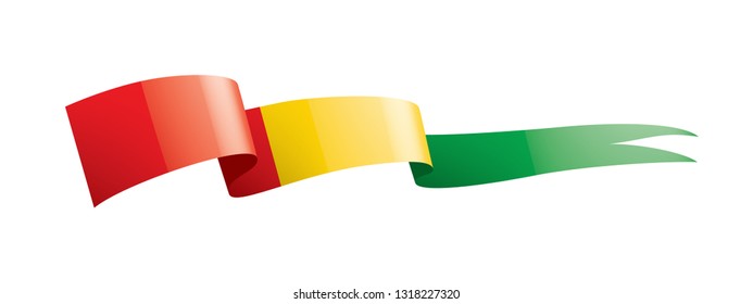 guinea flag, vector illustration on a white background