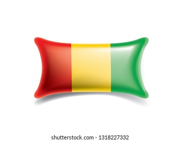 guinea flag, vector illustration on a white background