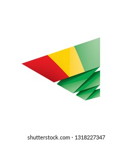guinea flag, vector illustration on a white background