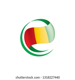 guinea flag, vector illustration on a white background