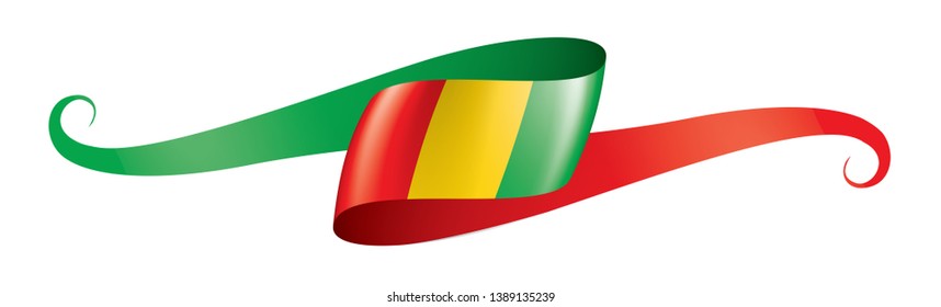 guinea flag, vector illustration on a white background