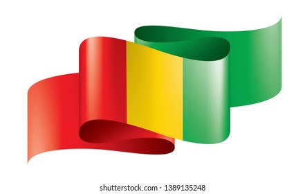 guinea flag, vector illustration on a white background