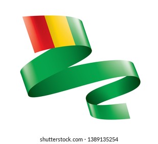 guinea flag, vector illustration on a white background